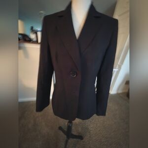 Evan Picone Black Single-Button Tailored Blazer